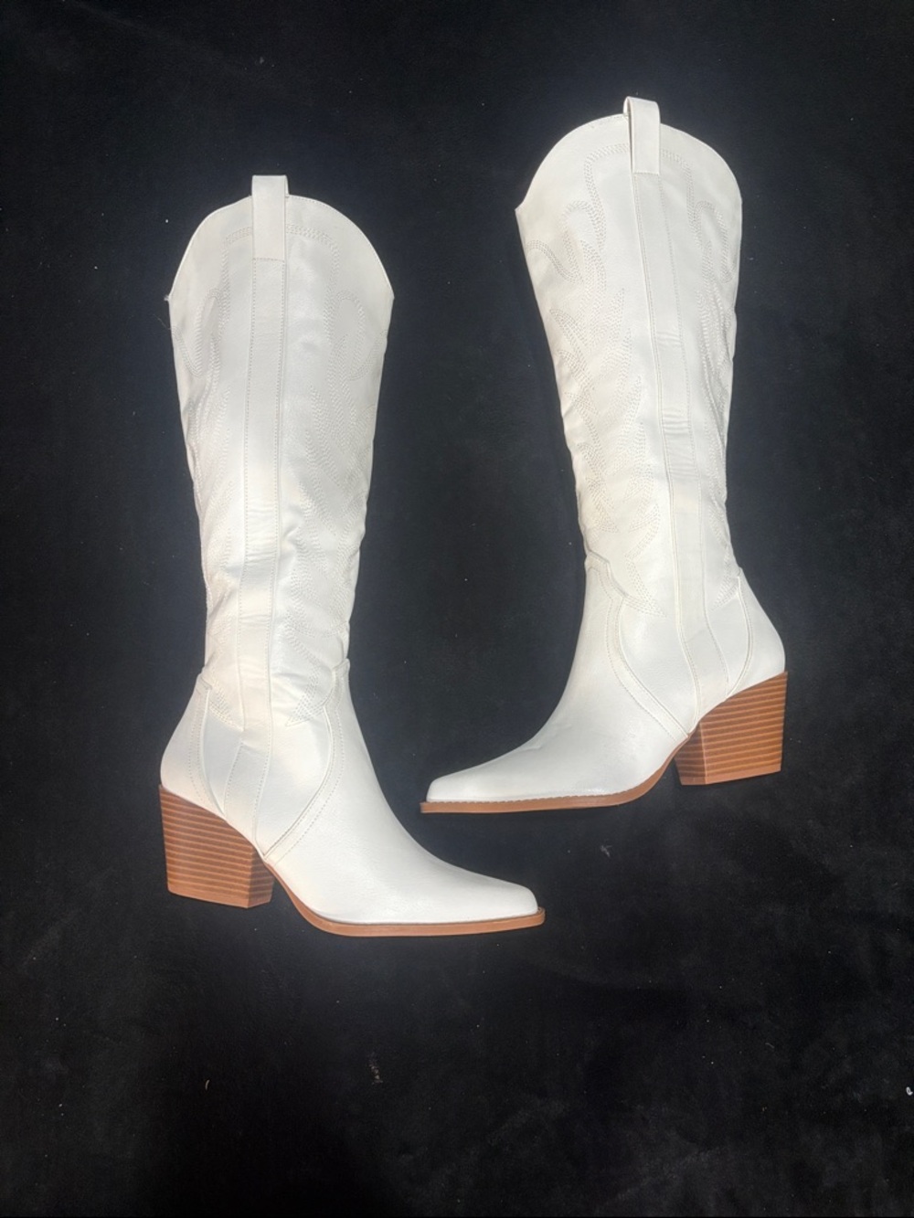 Western Cowboy Boots for Women - Knee High Wide Calf Cowgirl Boots